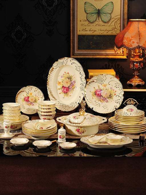 European Elegance Ceramic Dining Set for 6 Persons