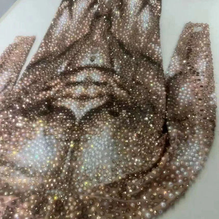 Glamorous Night Out: Men's Rhinestone and Pearl Jumpsuit for Unforgettable Style