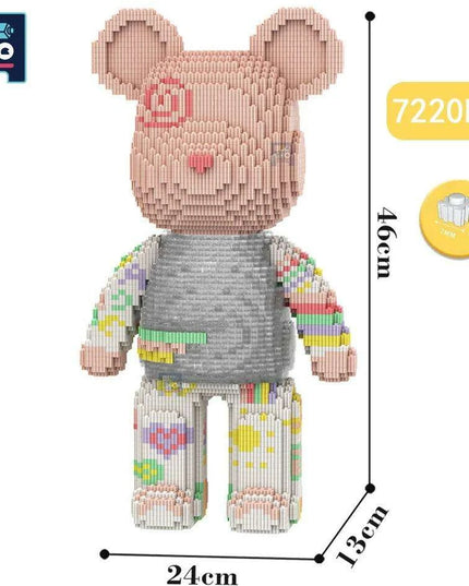 Adorable Bear Cub Building Block Set with Easy Storage - Inspire Creativity and Learning