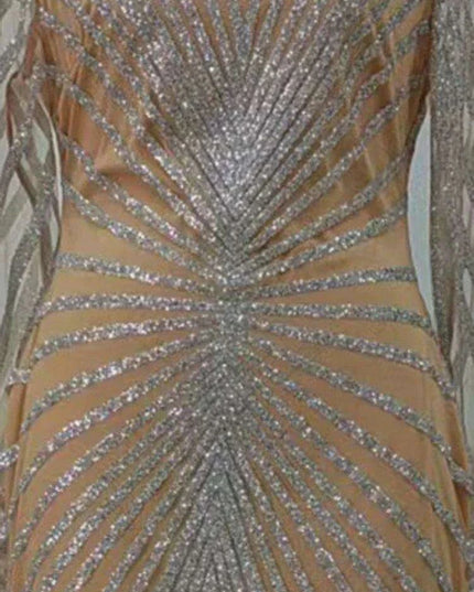 Stunning Sequin-Detail Fishtail Bodycon Dress: Transform Your Evening Attire