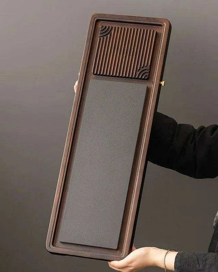 Sophisticated Japanese Ash Wood Serving Tray with Drainage for Effortless Entertaining