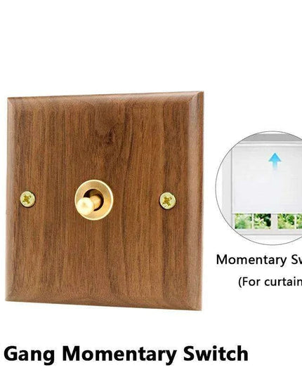 Sleek Black Walnut Electrical Panel with USB Ports, Adjustable LED Ambiance, and Contemporary Toggle Features