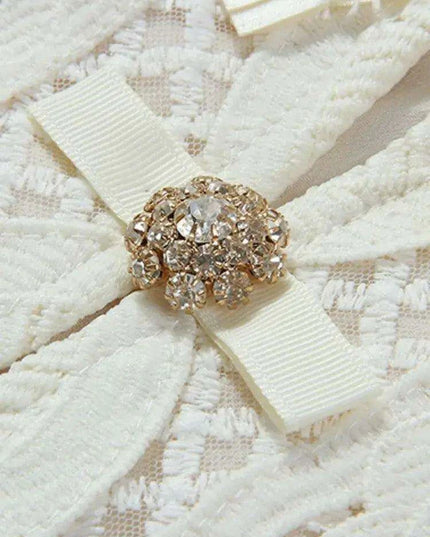 2-Piece Embroidered O-Neck Top and Short Skirt Set for Women