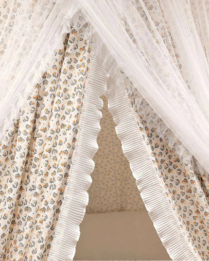 Dreamy Double Layer Floral Lace Canopy - Create Your Personal Oasis