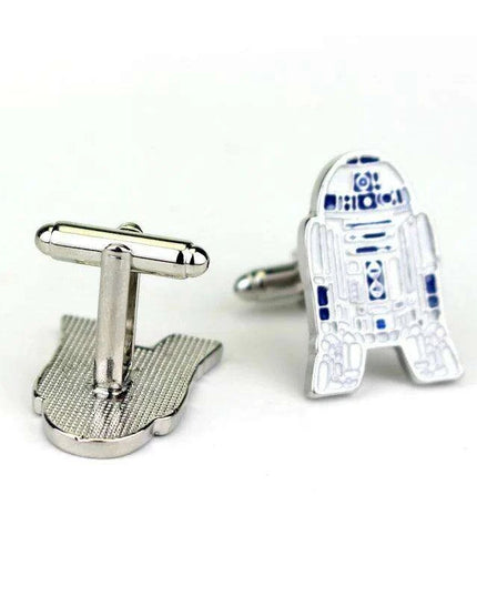 R2-D2 Movie-Inspired Cufflinks: Stylish Alloy Accessories for Star Wars Enthusiasts