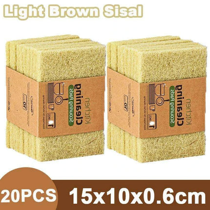 Sustainable Sisal Microfiber Kitchen Cleaning Sponges - Available in Sets of 5, 10, or 20