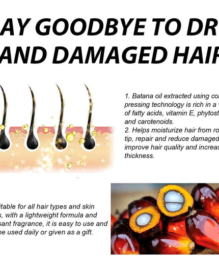 Nourishing Batana Oil for Optimal Hair Growth and Repair - Deep Hydration & Quality Enhancement