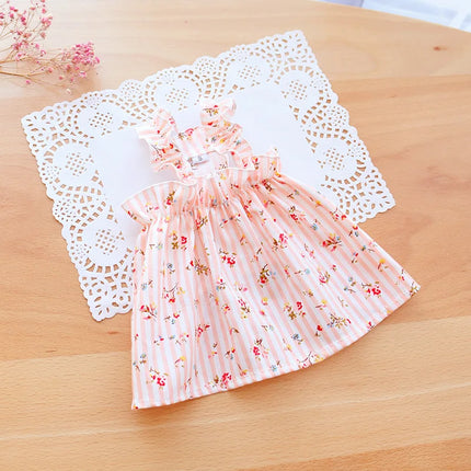 Sphynx Cat Floral Suspender Dress