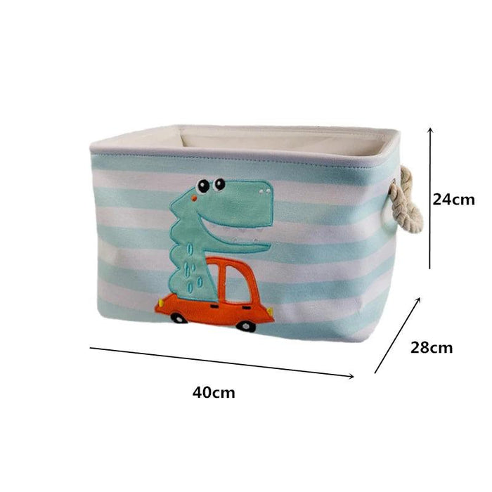 Stylish Foldable Canvas Storage Basket for Kids and Baby