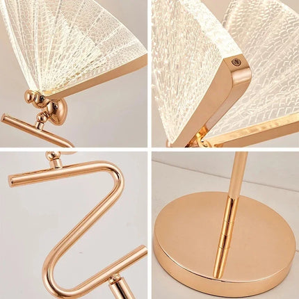 Butterfly Iron Art Lamp — Table & Floor, Luxury Crystal Design