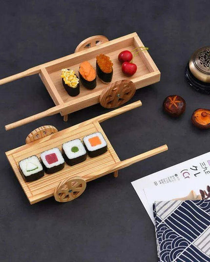 Elegant Wooden Sushi Presentation Platter - Stylish Japanese Dining Essential for Sushi and Snacks