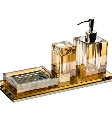 Sophisticated Square Hotel Glass Soap Dispenser with Polished Silver Pump for Contemporary Bathrooms