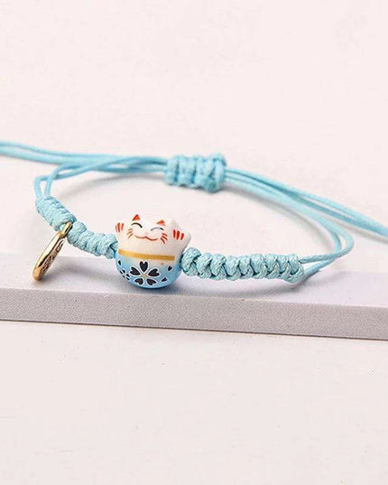 Charming Red Cord Lucky Cat Bracelet - A Thoughtful Gift for Women and Girls