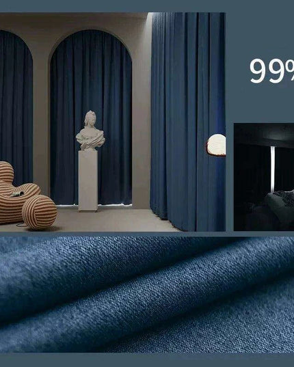 Elegant Soundproof Blackout Curtains - Premium Dual-Fabric Linen Cotton for Cozy Home Ambiance