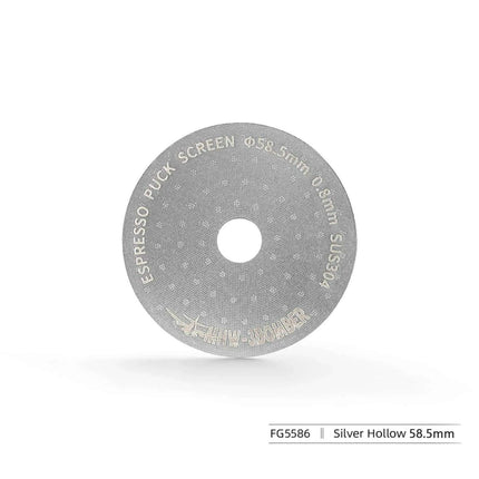 Stainless Steel Double-Layer Espresso Puck Screen for Optimal Coffee Extraction - Compatible with 51/53/58.5mm Portafilters