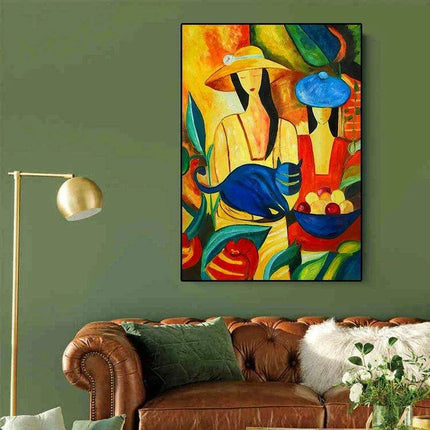 Sophisticated Elegance: Lady Canvas Artwork for Luxurious Home Design