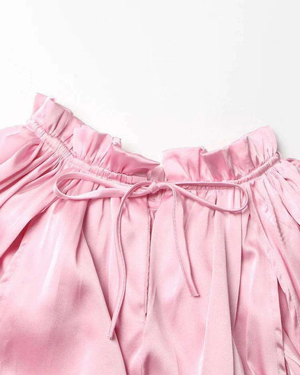 Chicever Women's Stylish Ruffled Mini Dress with High Neck, Spring 2024 Collection