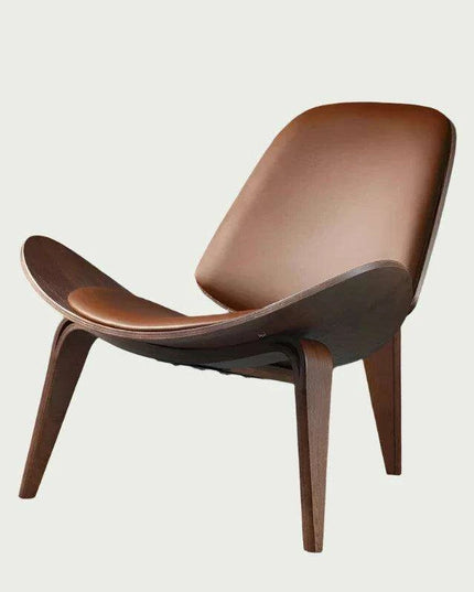 Nordic Artistic Solid Wood Lounge Chair with Unique Airplane Shell Design