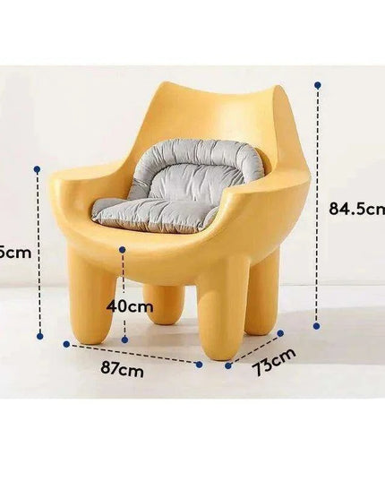 Cream Leather Nordic Embrace Chair: A Touch of Luxury for Modern Living