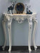 Elegantly Crafted Vintage Wood Half-Moon Console Table