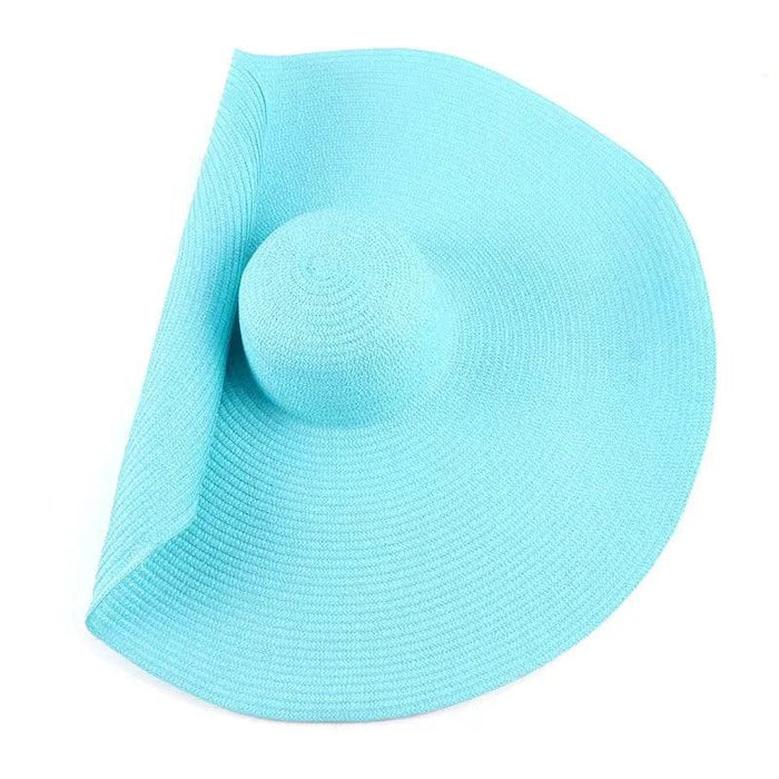 Extra-Wide 25cm Brim Floppy Straw Sun Hat for Women - UV Protection, Travel-Friendly Summer Essential - Wholesale Options Available