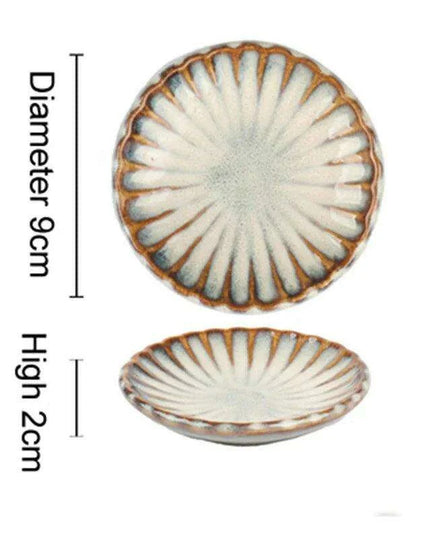 Chic Ceramic Soy Sauce Dipping Dish Set with Multi-Purpose Serving Tray