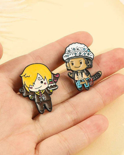 Anime Lover's One Piece Character Enamel Pins Collection - Stylish Jewelry Set for Fans