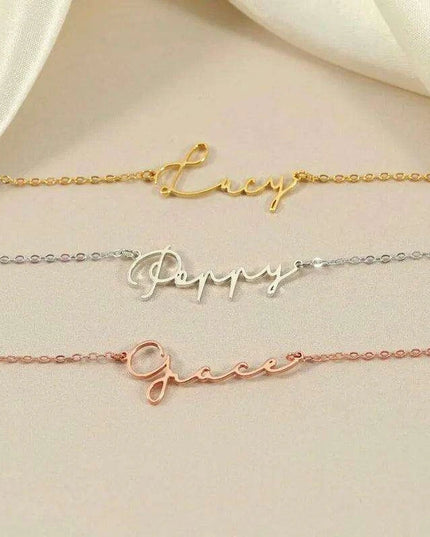 Custom Handcrafted Name Necklace with Personal Signature