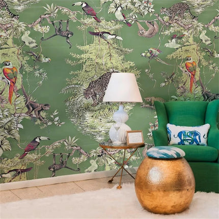 3D Southeast Asia Animal & Plant Mural Wallpaper – Custom Size, Multi-Material
