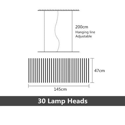 AuroraRealm Modern LED Fishbone Chandelier - Luxury Indoor Lighting