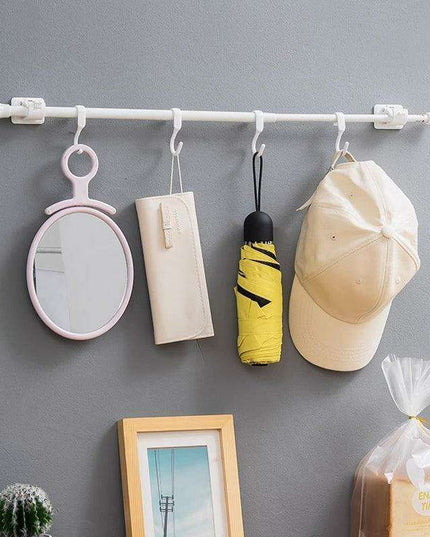 Heavy-Duty Waterproof Curtain Rod Brackets with Easy Peel-and-Stick Installation