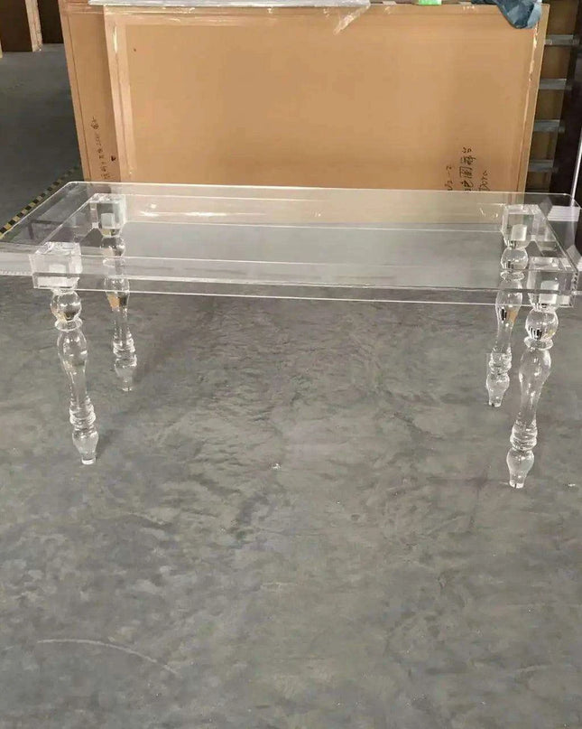 Sophisticated Clear Acrylic Dining Table: Modern Elegance for Contemporary Interiors
