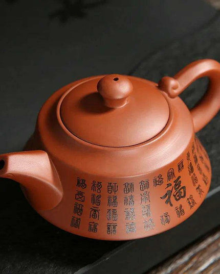 Handcrafted Purple Clay Teapot - Authentic