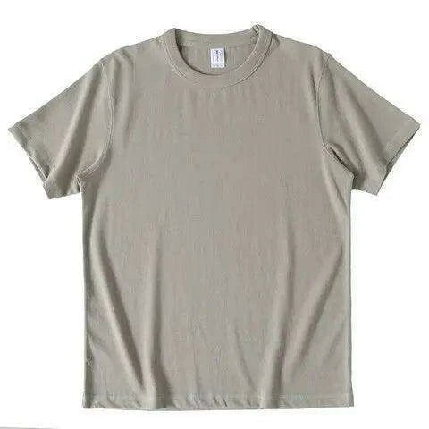 Men's Premium Khaki Cotton T-Shirt with Soft Brushed Neck