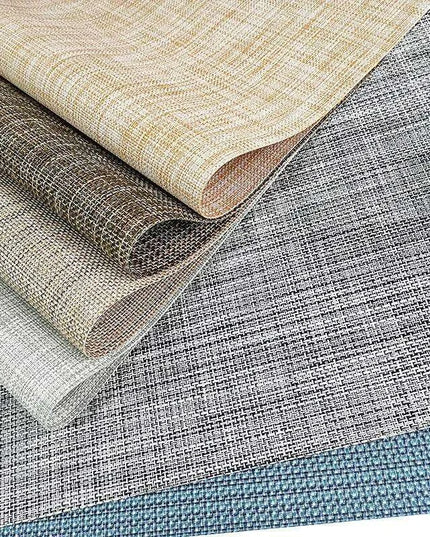 Elegant PVC Dining Table Placemats Set of 6 - Stylish Heat-Resistant Table Protection