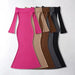 Elegant Korean Style Off-Shoulder Maxi Dress - Fall/Winter Streetwear
