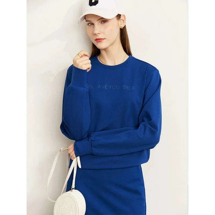 Cozy Sweatshirt, Relaxed Wide Leg Pants, and Versatile Skirt