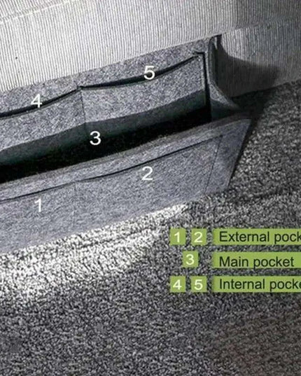 Chic Felt Wall Organizer - Stylish Non-Slip Storage Solution for Bedside Essentials