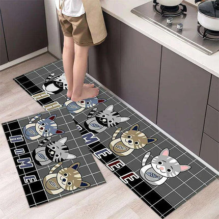 Charming Absorbent Kitchen Rug - Stylish Non-Slip Mat for Safe Living Spaces