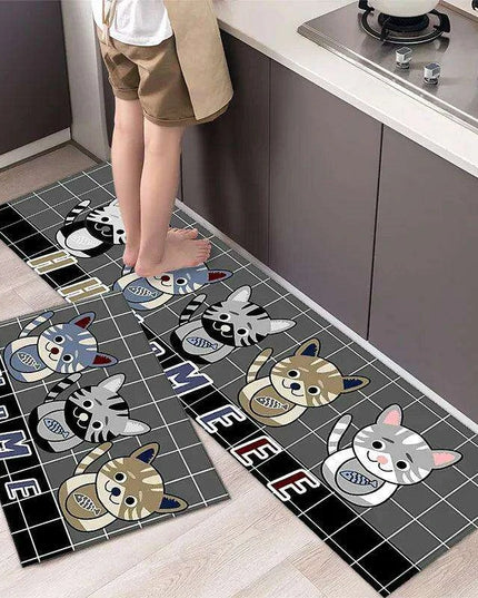 Charming Absorbent Kitchen Rug - Stylish Non-Slip Mat for Safe Living Spaces