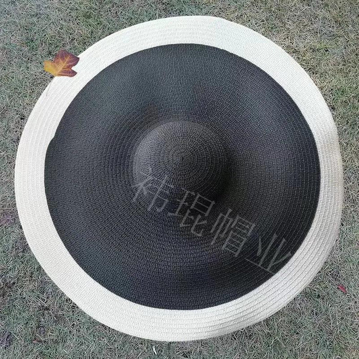Extra-Wide 25cm Brim Floppy Straw Sun Hat for Women - UV Protection, Travel-Friendly Summer Essential - Wholesale Options Available