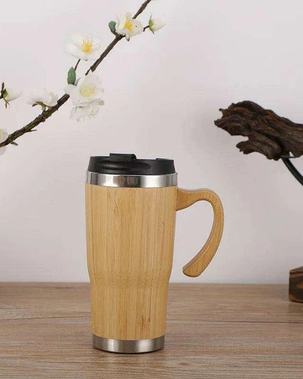 Personalized Eco-Friendly Bamboo Insulated Mug with Temperature Indicator