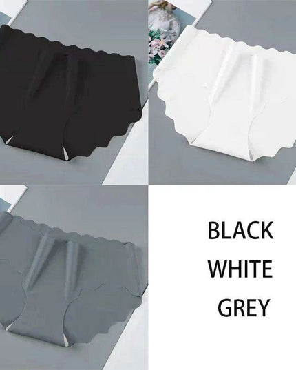 Set of 3 Elegant Seamless Women's Briefs - Soft Wave Edge Comfort Underwear