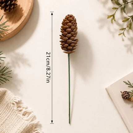 KECTTIO 10Pcs Artificial Pinecone Christmas Picks - Plastic, Vase-Read