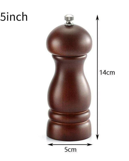 Elegant Solid Wood Adjustable Salt and Pepper Mill Set for Outdoor Dining