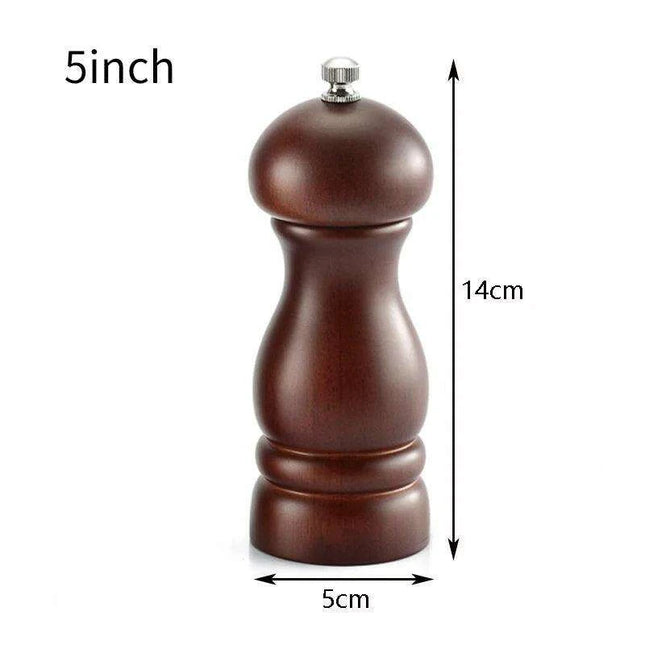 Elegant Solid Wood Adjustable Salt and Pepper Mill Set for Outdoor Dining