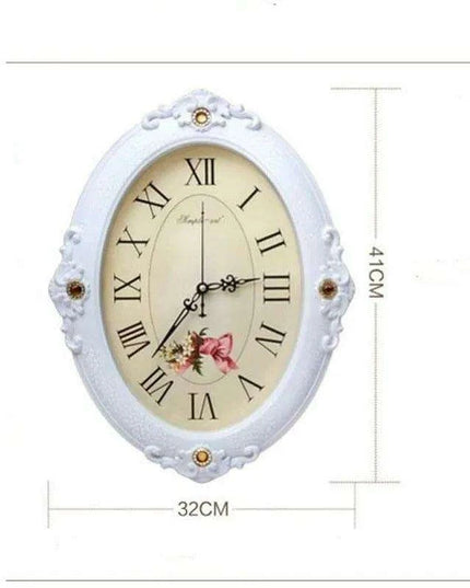 Elegant European-Inspired Wall Art Set with Clock and Picture Frames