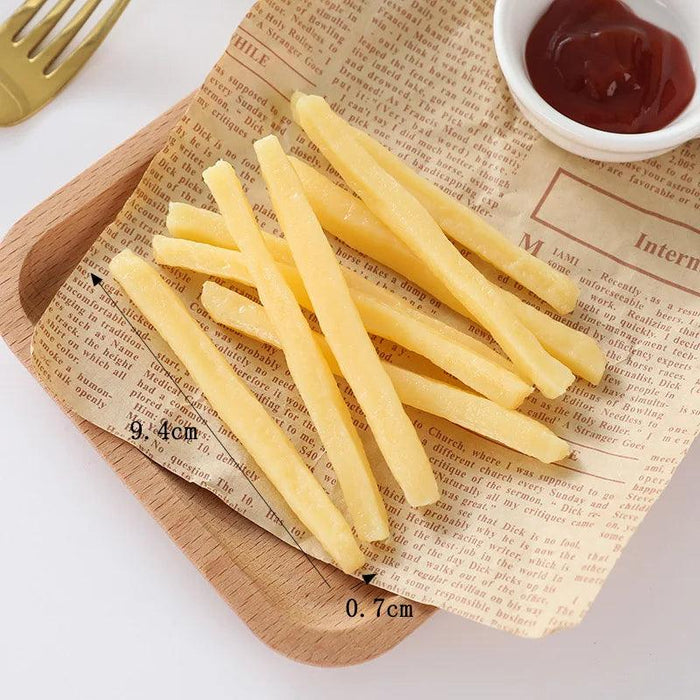Creative French Fries Play Food Set - 10 Realistic Fake Potato Chips for Kids' Restaurant Role-Playing and Display