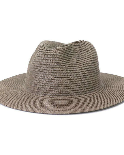 Chic Macaron White Straw Hat for Summer Travel - Essential Sun Protection for Beach Days 2023
