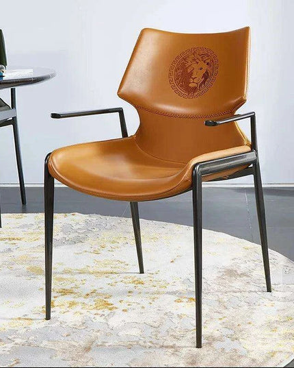 Sleek Modern Leather Dining Chair with Italian Flair